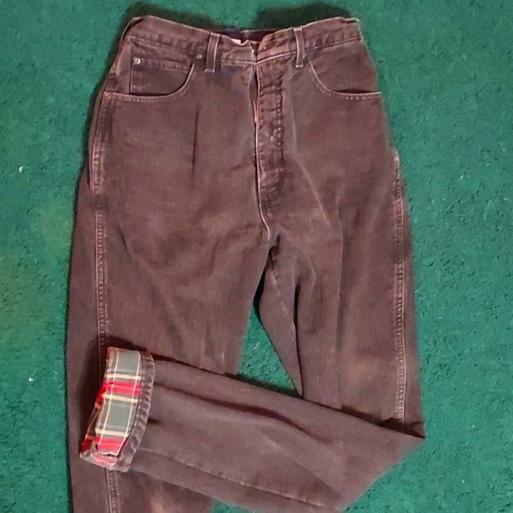 Lands End ladies 10 lined, black denim.